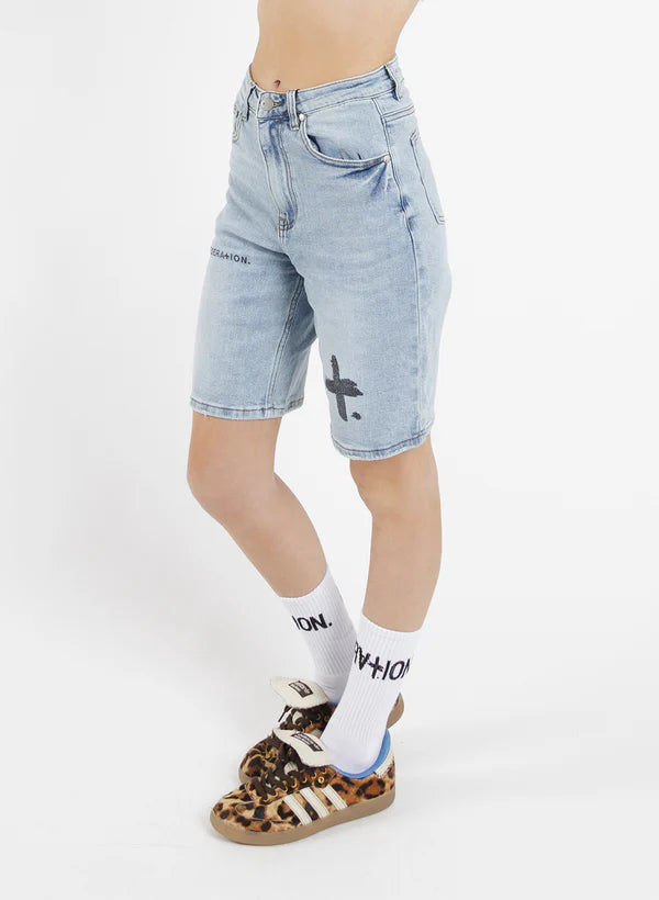 FEDERATION TAKE IT EASY SHORT - TRIO - WASHED BLUE