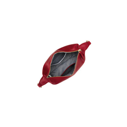 BLACK CAVIAR ELODIE CROSSBODY BAG - DEEP RED