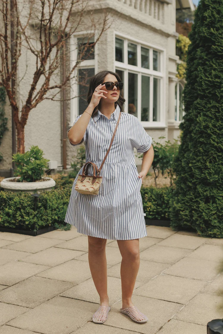 HOME-LEE LOLO DRESS - MARINE STRIPES