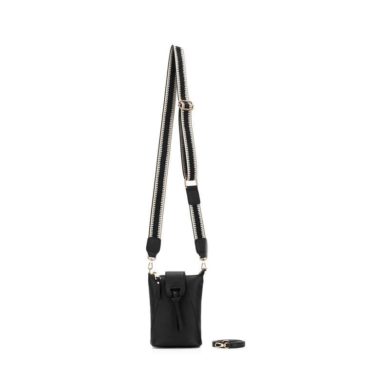 BLACK CAVIAR LAINEY PHONE/CROSSBODY BAG - BLACK