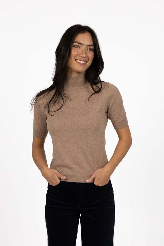 HUMIDITY LIFESTYLE VERA TOP - HAZELNUT