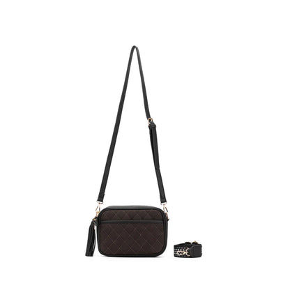 BLACK CAVIAR MAXINE  CROSSBODY BAG - COCO