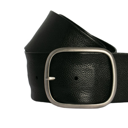 LOOP LEATHER BELT EMMA - BLACK