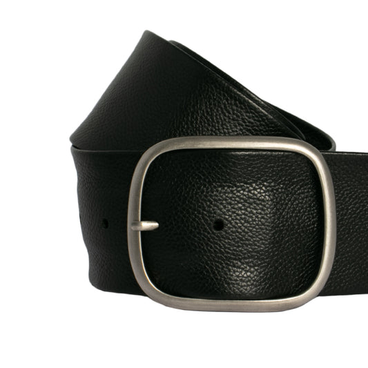 LOOP LEATHER BELT EMMA - BLACK