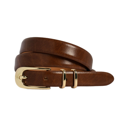 LOOP LEATHER BELT SOPHIA - TAN