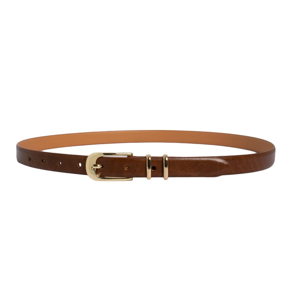 LOOP LEATHER BELT SOPHIA - TAN
