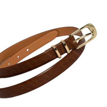 LOOP LEATHER BELT SOPHIA - TAN