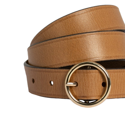 LOOP LEATHER BELT LEAH - NATURAL
