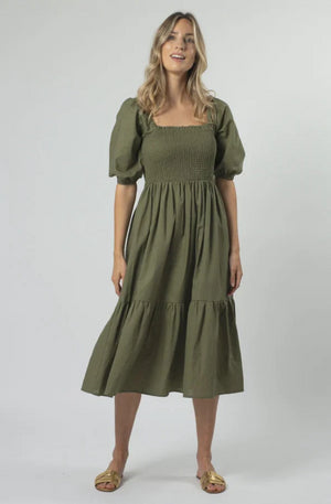 STELLA & GEMMA MIKKI DRESS - OLIVE GROVE - SG24SS252