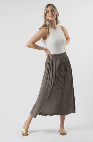 STELLA & GEMMA ALL DAY EVERYDAY SKIRT - LEAD - ES24SS167