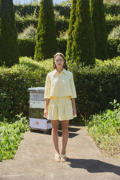 THING THING VELA SHIRT - BUTTERCUP BOWS - YELLOW