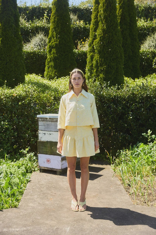 THING THING VELA SHIRT - BUTTERCUP BOWS - YELLOW