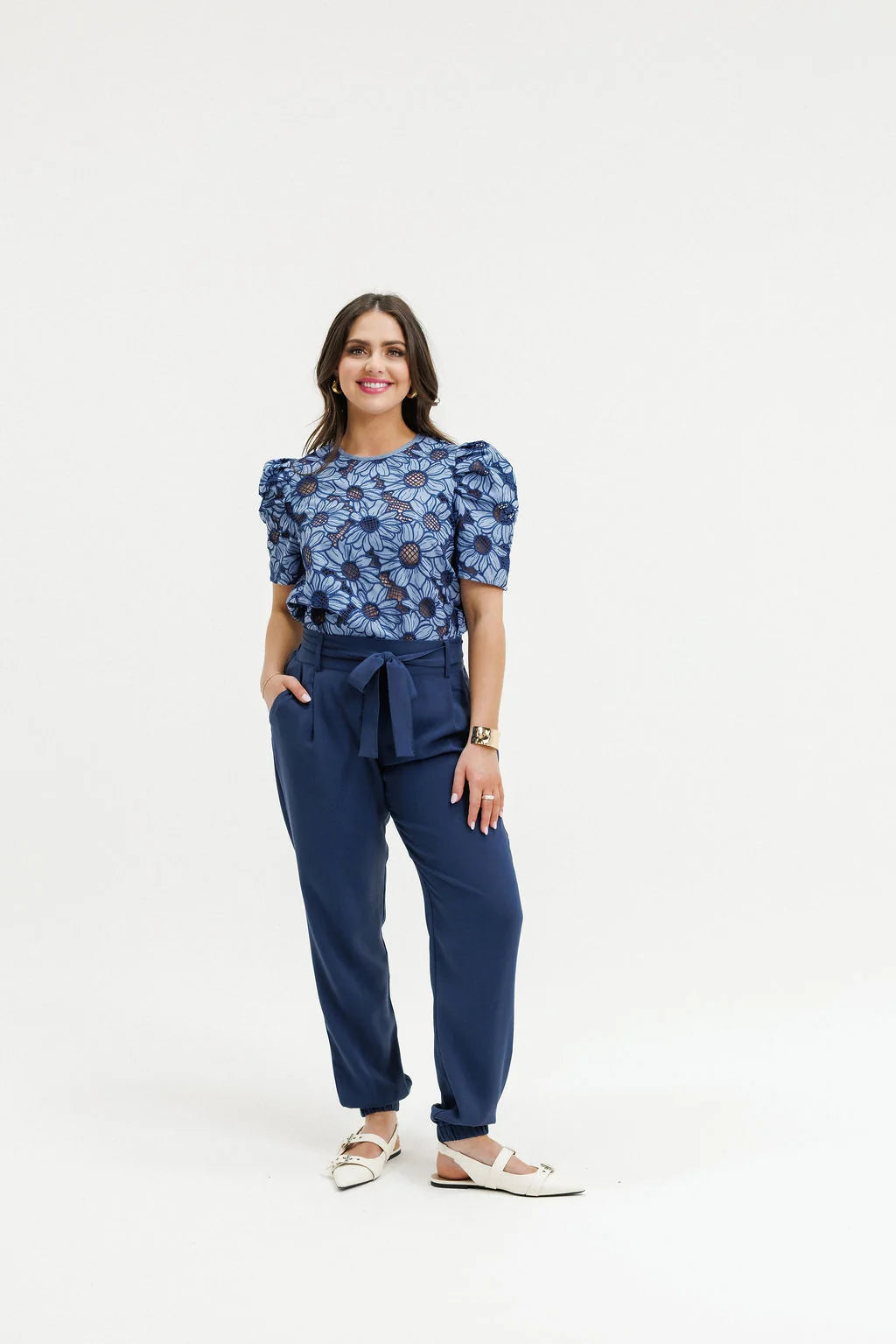HOME-LEE THEA TOP - BLUEBELL