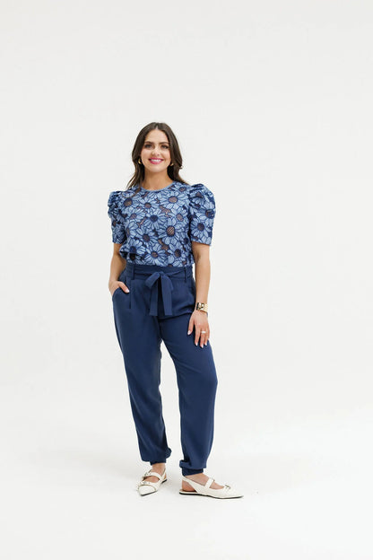HOME-LEE THEA TOP - BLUEBELL