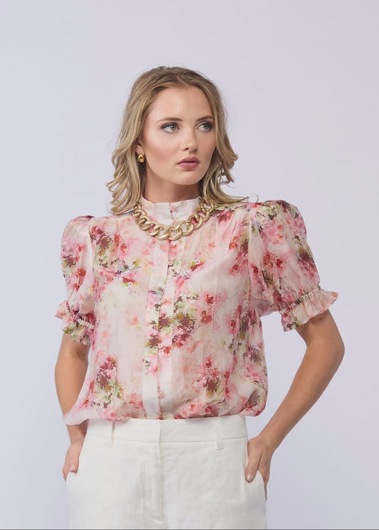 DRAMA THE LABEL RILEY BLOUSE - CARNATION
