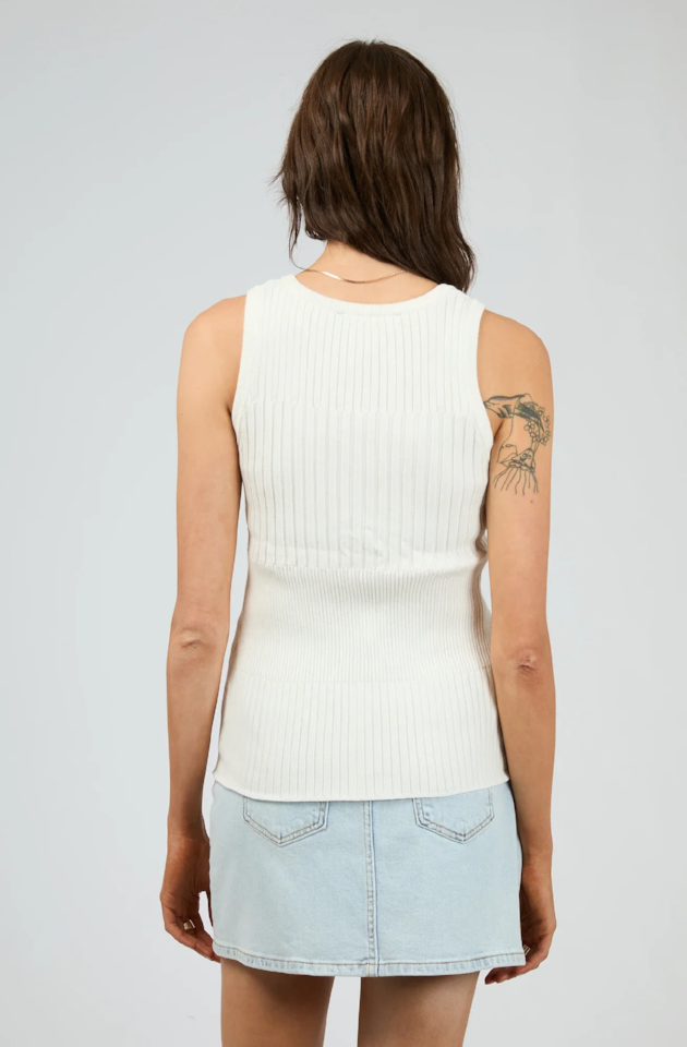 SILENT THEORY LUCA KNIT TOP - WHITE - 60X5280.