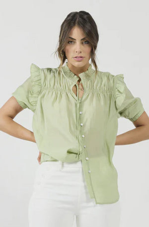 DRAMA THE LABEL BIANCA BLOUSE - SEEDLING - 1280