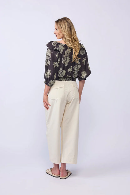 DRAMA THE LABEL BELLE BLOUSE - FLORAL SHADE