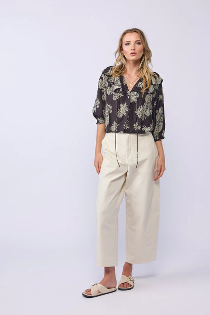 DRAMA THE LABEL BELLE BLOUSE - FLORAL SHADE