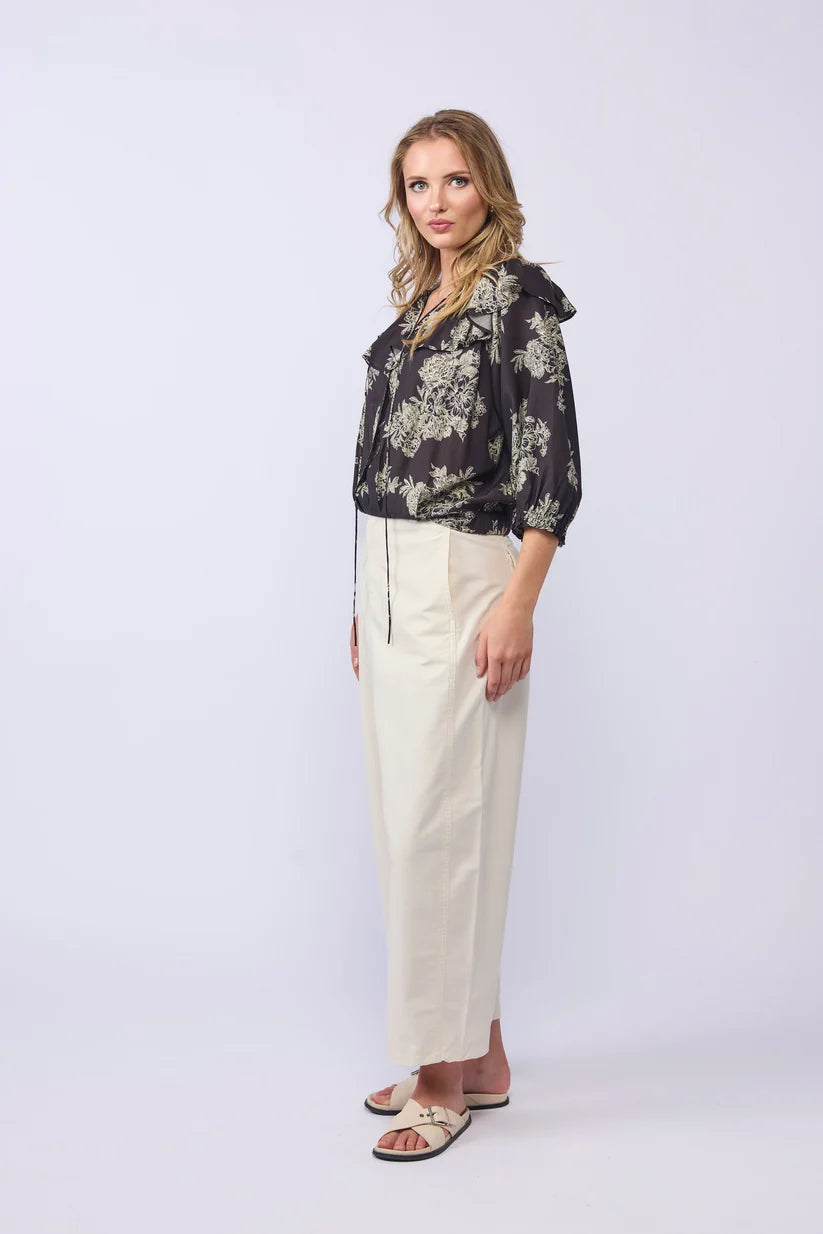 DRAMA THE LABEL BELLE BLOUSE - FLORAL SHADE
