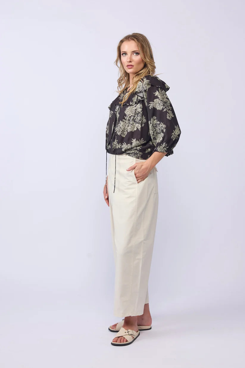 DRAMA THE LABEL BELLE BLOUSE - FLORAL SHADE