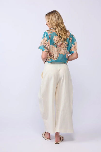 DRAMA THE LABEL WISH BLOUSE - AQUA BLOOM