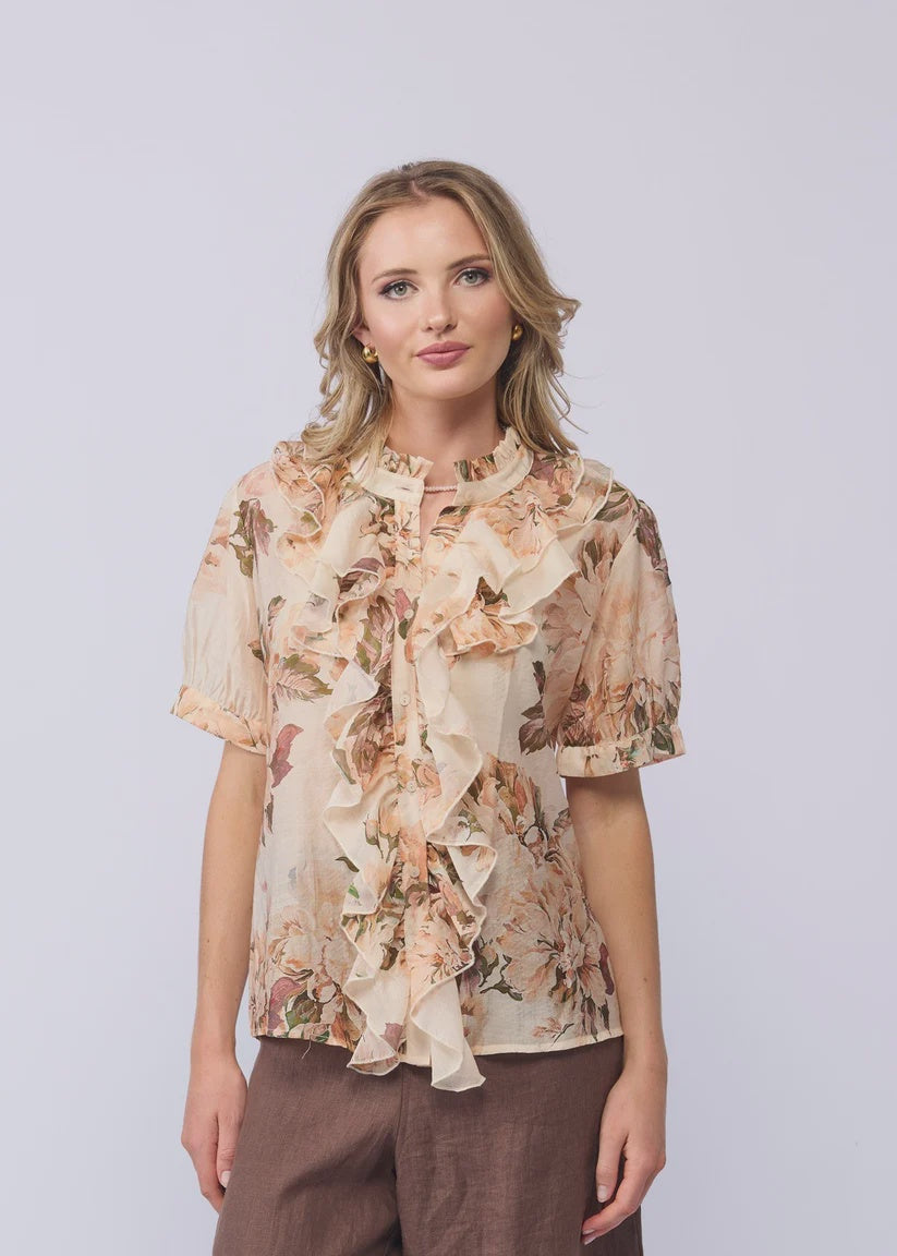 DRAMA THE LABEL WISH BLOUSE - BLUSH BLOOM