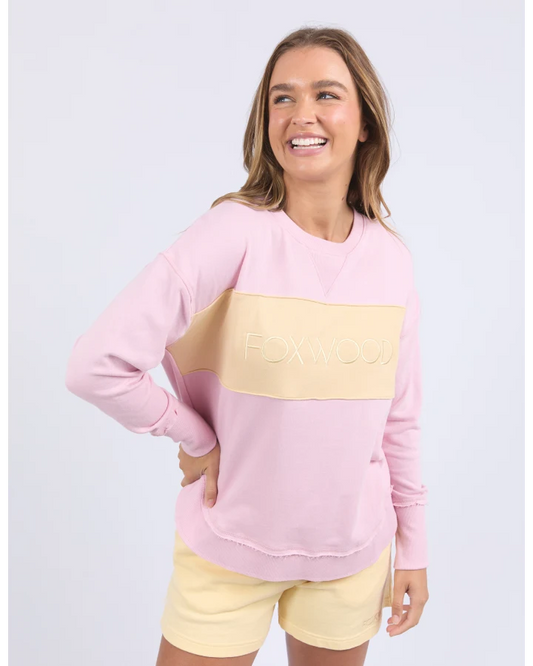 FOXWOOD SIMPLIFIED TONAL CREW - PALE PINK