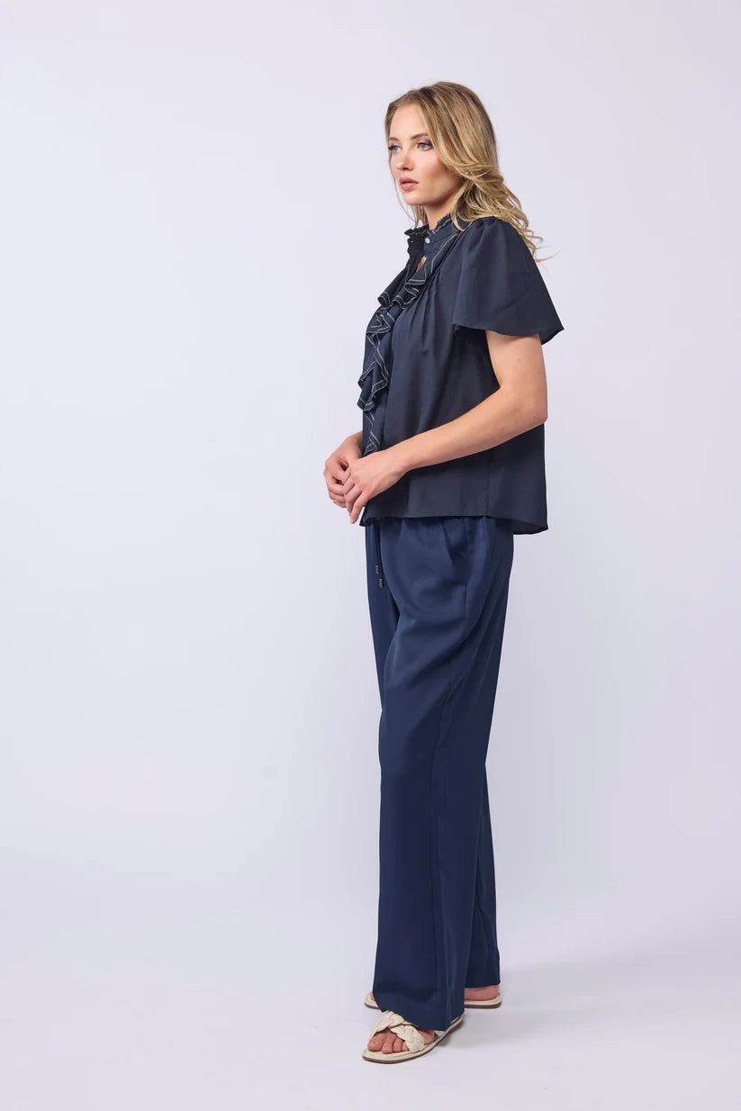 DRAMA THE LABEL CASSIE BLOUSE - INK