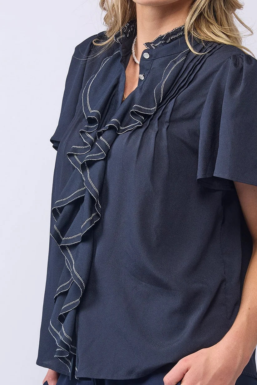DRAMA THE LABEL CASSIE BLOUSE - INK