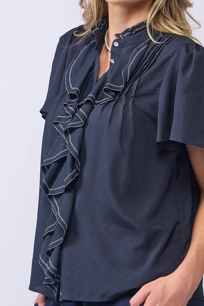 DRAMA THE LABEL CASSIE BLOUSE - INK