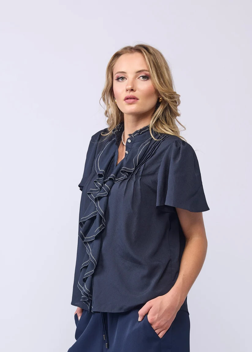 DRAMA THE LABEL CASSIE BLOUSE - INK