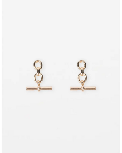 STELLA & GEMMA EARRINGS - CHUNKY FOB - GOLD
