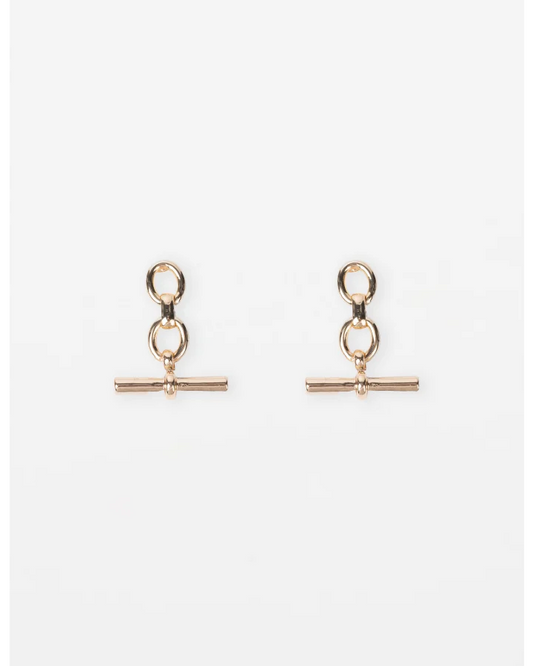 STELLA & GEMMA EARRINGS - CHUNKY FOB - GOLD