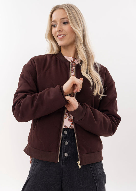 MI MOSO PICARD BOMBER - PLUM