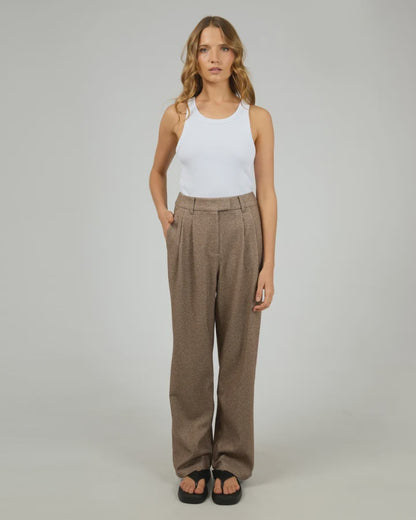 SILENT THEORY OPAL TEXTURED PANT - BROWN