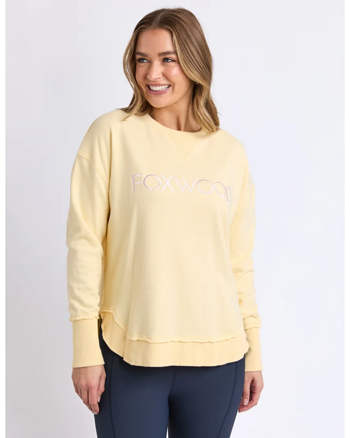 FOXWOOD SIMPLIFIED METALLIC CREW - LEMON