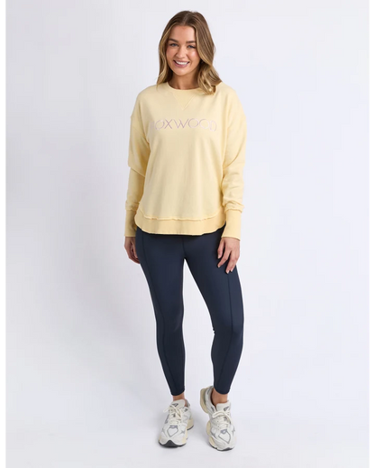 FOXWOOD SIMPLIFIED METALLIC CREW - LEMON