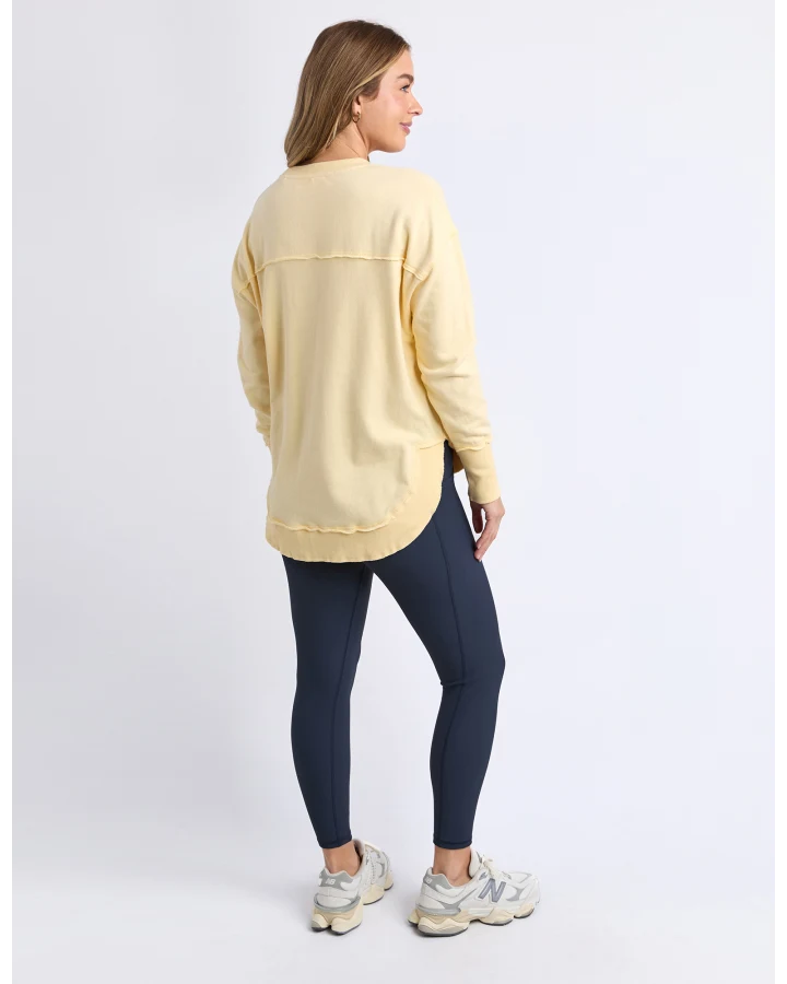 FOXWOOD SIMPLIFIED METALLIC CREW - LEMON