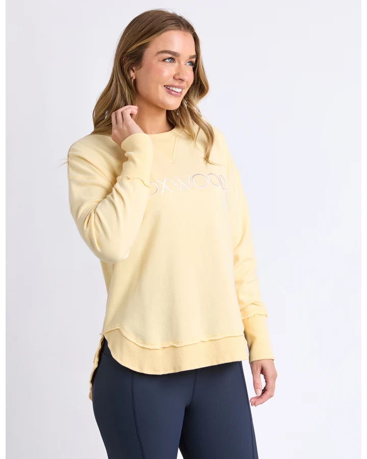 FOXWOOD SIMPLIFIED METALLIC CREW - LEMON
