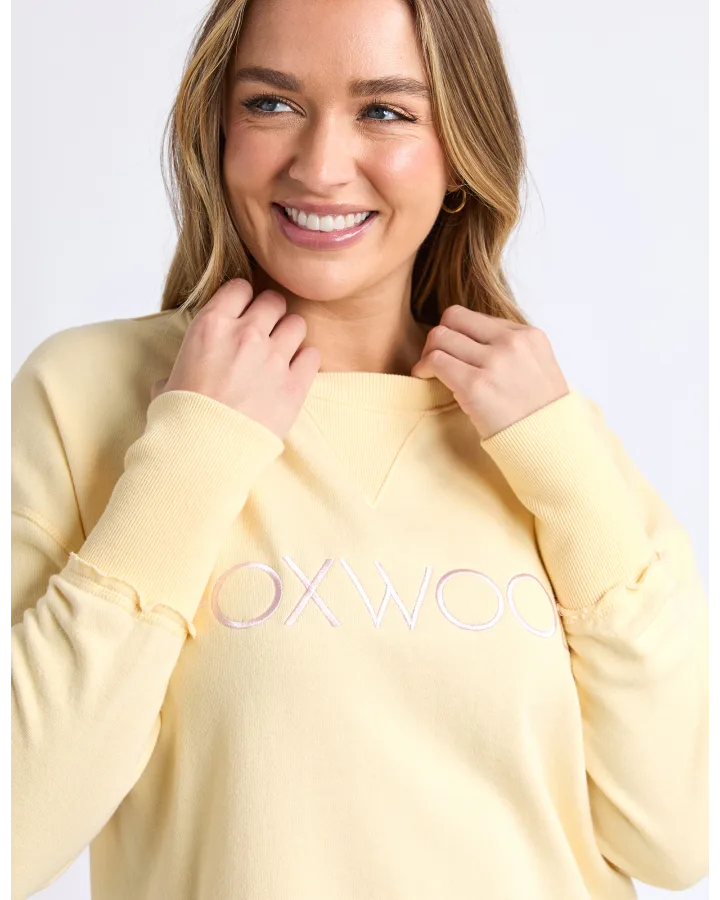 FOXWOOD SIMPLIFIED METALLIC CREW - LEMON