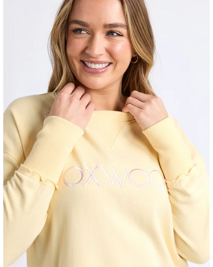 FOXWOOD SIMPLIFIED METALLIC CREW - LEMON