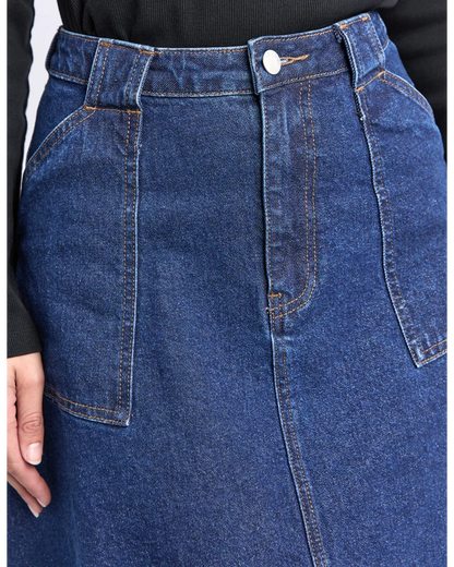 FOXWOOD POTTER SKIRT - INDIGO
