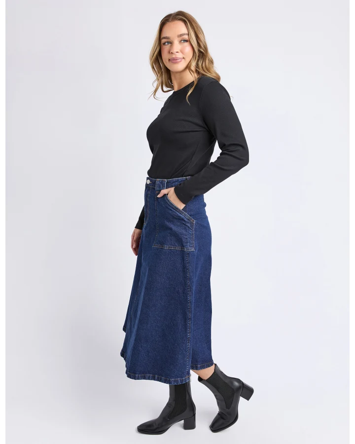 FOXWOOD POTTER SKIRT - INDIGO