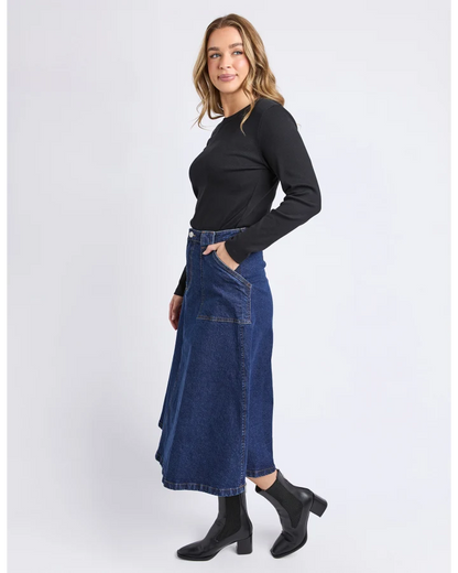 FOXWOOD POTTER SKIRT - INDIGO