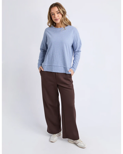 FOXWOOD EDDIE STRIPE TOP - DARK BLUE