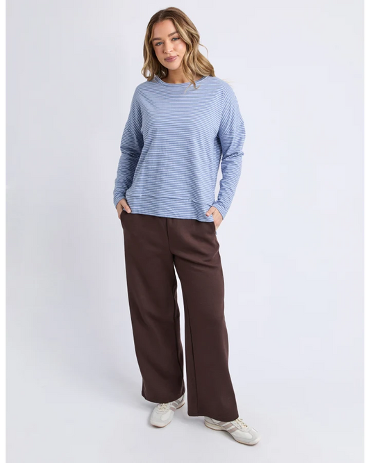 FOXWOOD EDDIE STRIPE TOP - DARK BLUE