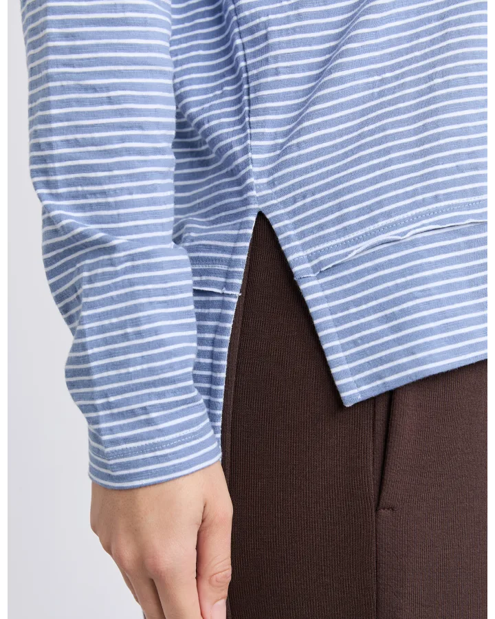 FOXWOOD EDDIE STRIPE TOP - DARK BLUE