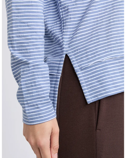 FOXWOOD EDDIE STRIPE TOP - DARK BLUE