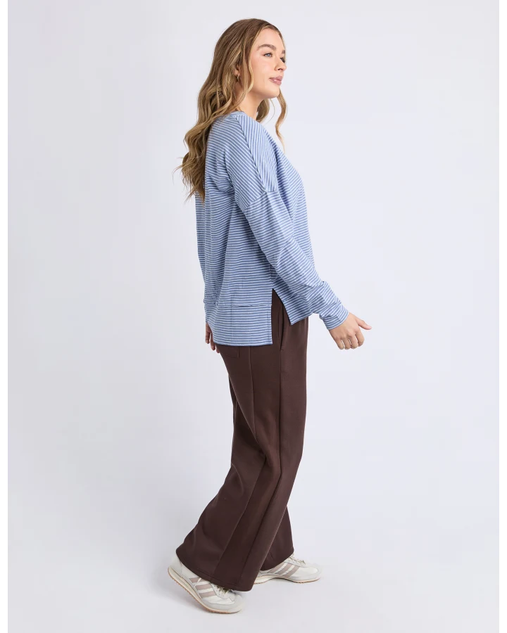 FOXWOOD EDDIE STRIPE TOP - DARK BLUE